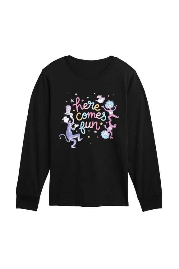 - Here Comes Fun - Youth Boys Long Sleeve Graphic T-Shirt