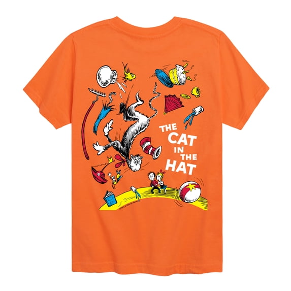 The Cat in the Hat - Illustration - Youth Boys Short Sleeve Graphic T-Shirt