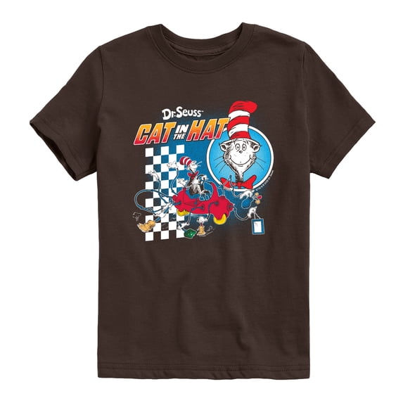 The Cat in the Hat - Seuss Racing - Youth Boys Short Sleeve Graphic T-Shirt