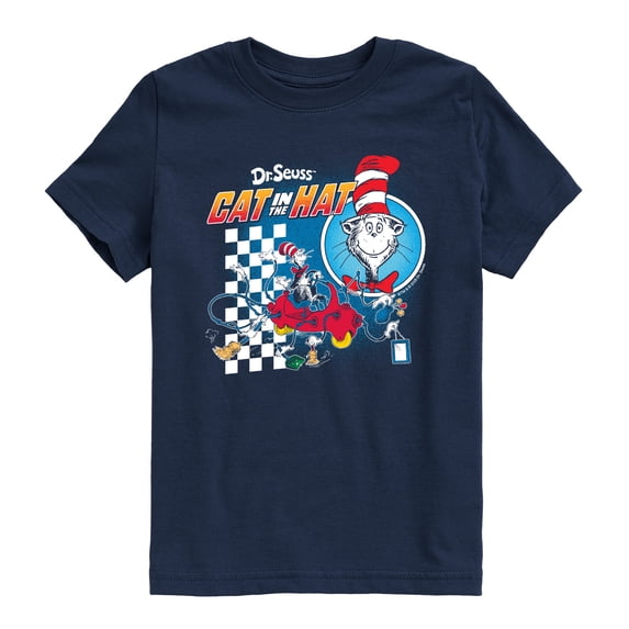 The Cat in the Hat - Seuss Racing - Youth Boys Short Sleeve Graphic T-Shirt