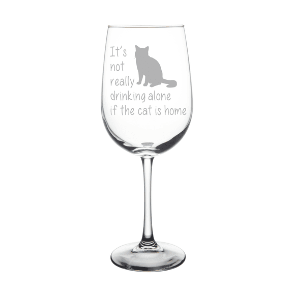 C&M Personal Gifts The Cat is Home Funny Cat 19 oz.  Wine Glass
