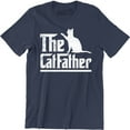 thumbnail image 1 of The Catfather Cat Dad Pet Lover Gift Ideas Fathers Day Daddy T-Shirt, 1 of 4