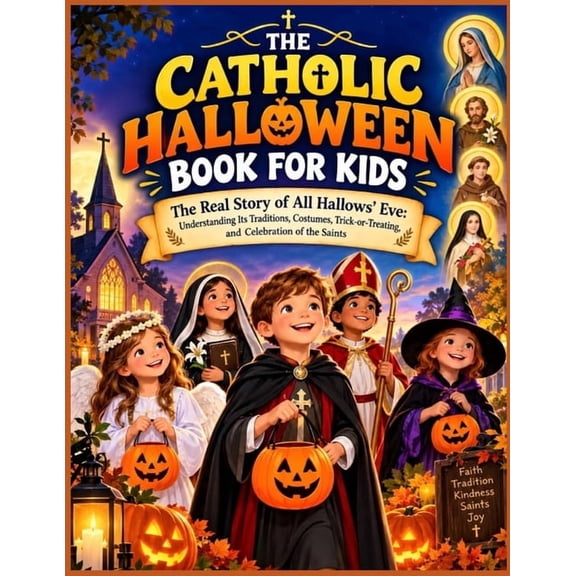 The Catholic Halloween Book For Kids: The Real Story of All Hallows' Eve: Understanding Its Traditions, Costumes, Trick-, (Paperback)