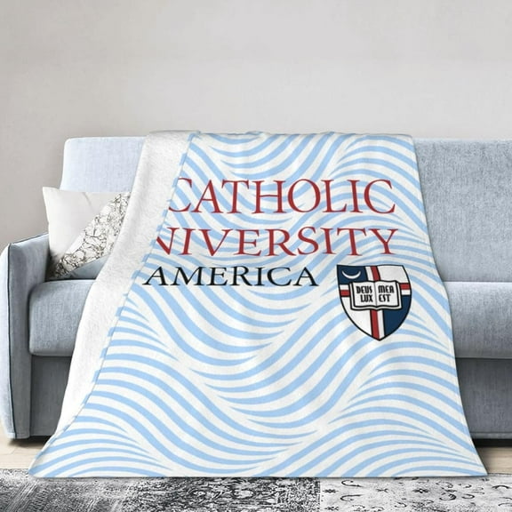 The Catholic University of America Fleece Blanket, Very Soft Microfiber Flannel Blanket for Couch Warm and Cozy for All Seasons