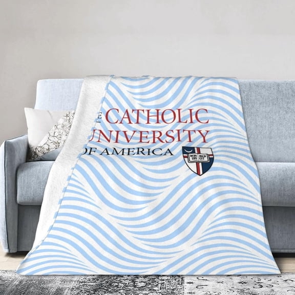 The Catholic University of America Fleece Blanket, Very Soft Microfiber Flannel Blanket for Couch Warm and Cozy for All Seasons