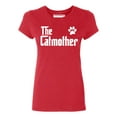 thumbnail image 1 of The Catmother Cat Lovers Mother's Day Women's T-shirt, 2XL, Red, 1 of 2