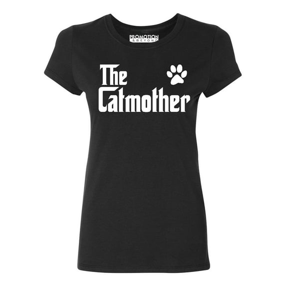 The Catmother Cat Lovers Mother's Day Women's T-shirt, L, Black