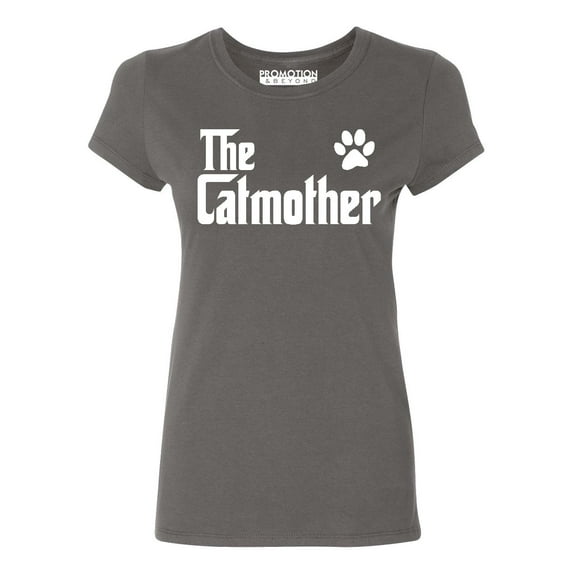 The Catmother Cat Lovers Mother's Day Women's T-shirt, M, Charcoal