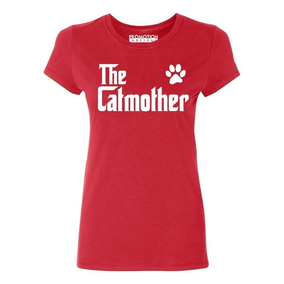 The Catmother Cat Lovers Mother's Day Women's T-shirt, M, Red
