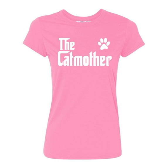 The Catmother Cat Lovers Mother's Day Women's T-shirt, S, Azalea Pink
