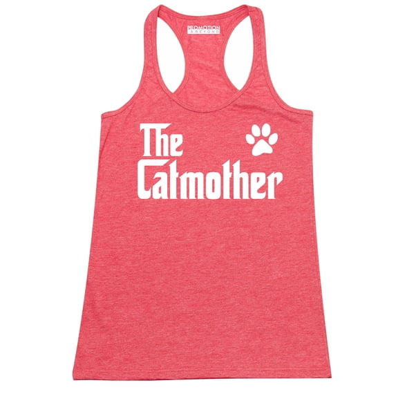 The Catmother Cat Lovers Mother's Day Women's Tank Top, S, H. Red