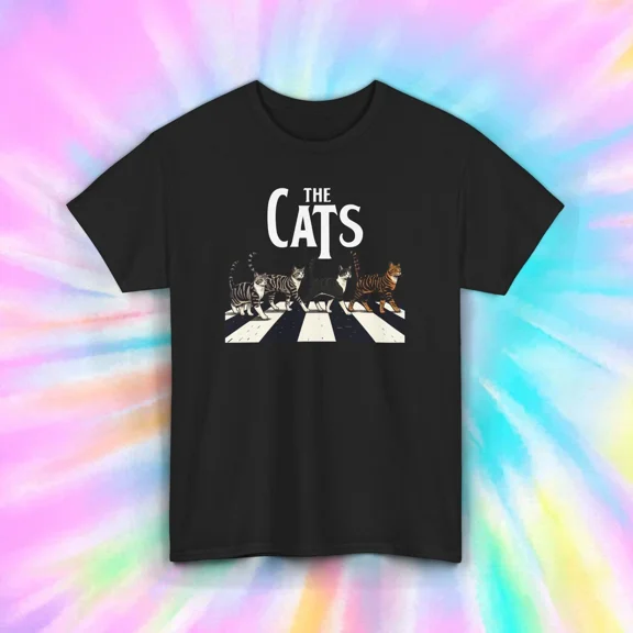 The Cats Beatles Abbey Road Parody Cat Lover Music Apparel Unisex T-Shirt, up to size 5XL