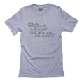 thumbnail image 1 of The Cats Of Life - Simple Throwback Facts Pun Men's Grey T-Shirt, 1 of 2