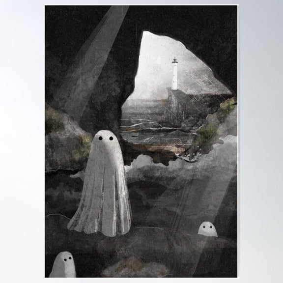 The Caves Are Haunted Poster Wall Art, Modern Wall Decor For Living Room Bedroom, 8x12 UNFRAMED