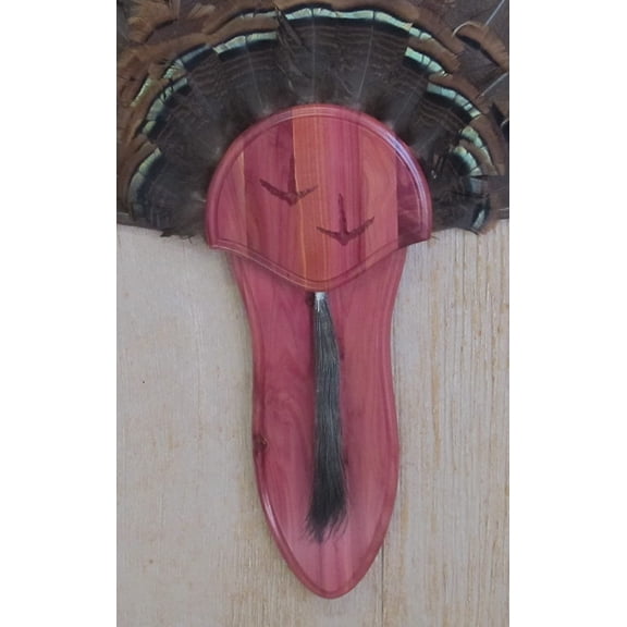 The Cedar Carved Turkey Mounting Kit with Long Beard Plate