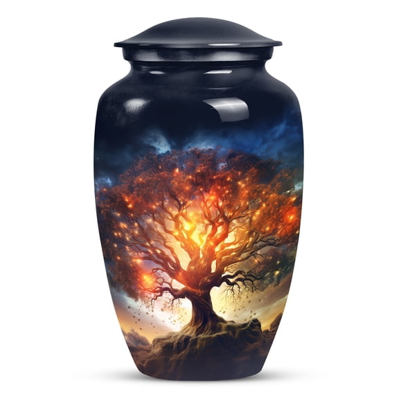 The Celestial Tree - Unique Large Urn For Adult Female Ashes - Cremation Memorial - Classic Urn - Memorial Gifts - Cremains Box - 10 Inch