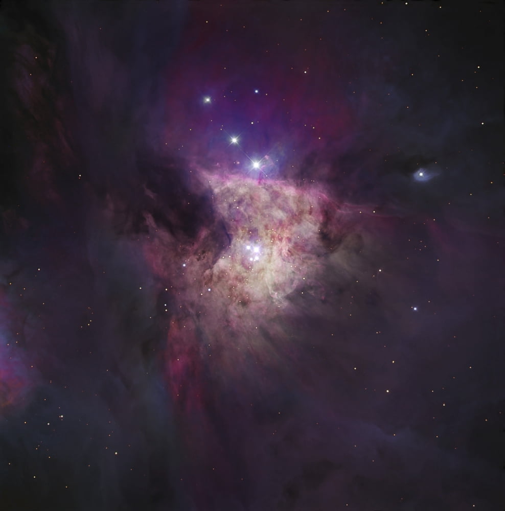 The Center of the Orion Nebula (The Trapezium Cluster) Canvas Art - Robert GendlerStocktrek Images (28 x 29)
