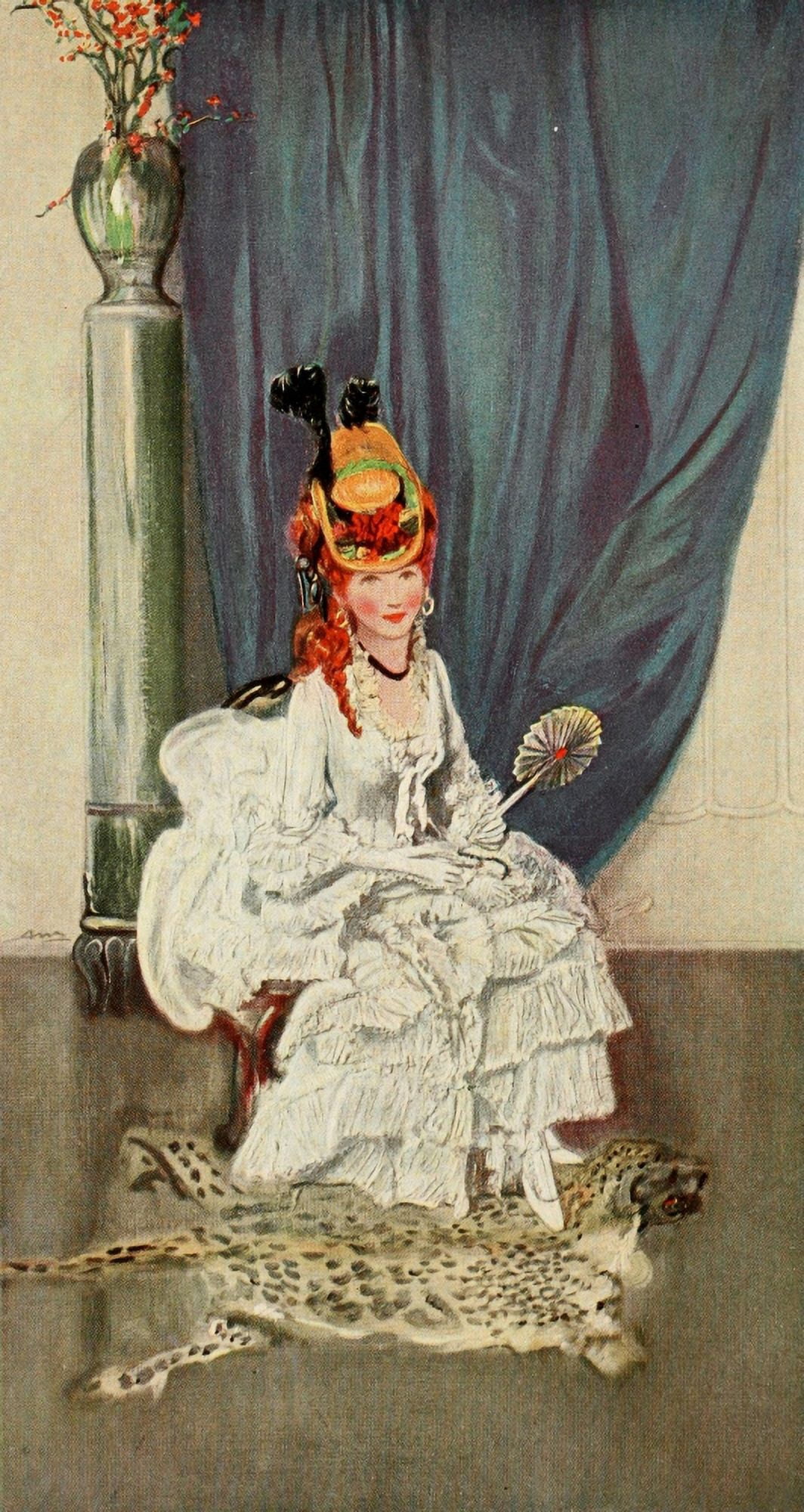 The Century Magazine 93 1917 Lady of the 1870s Canvas Art - Anna Whelan Betts (18 x 24)