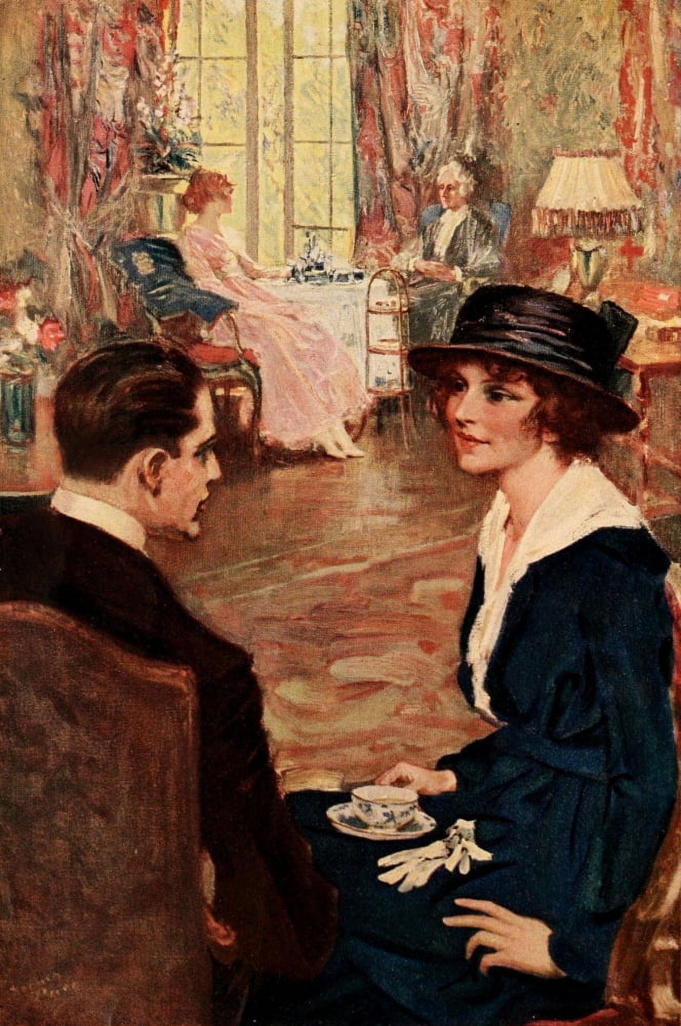 The Century Magazine 94 1917 Couple Canvas Art - Norman Price (18 x 24)