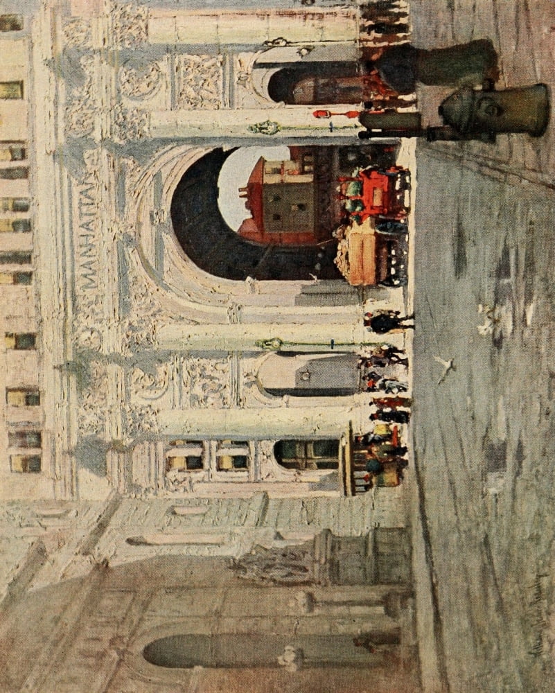The Century Magazine 94 1917 Gate of the City New York Canvas Art - William Jean Beauley (18 x 24)
