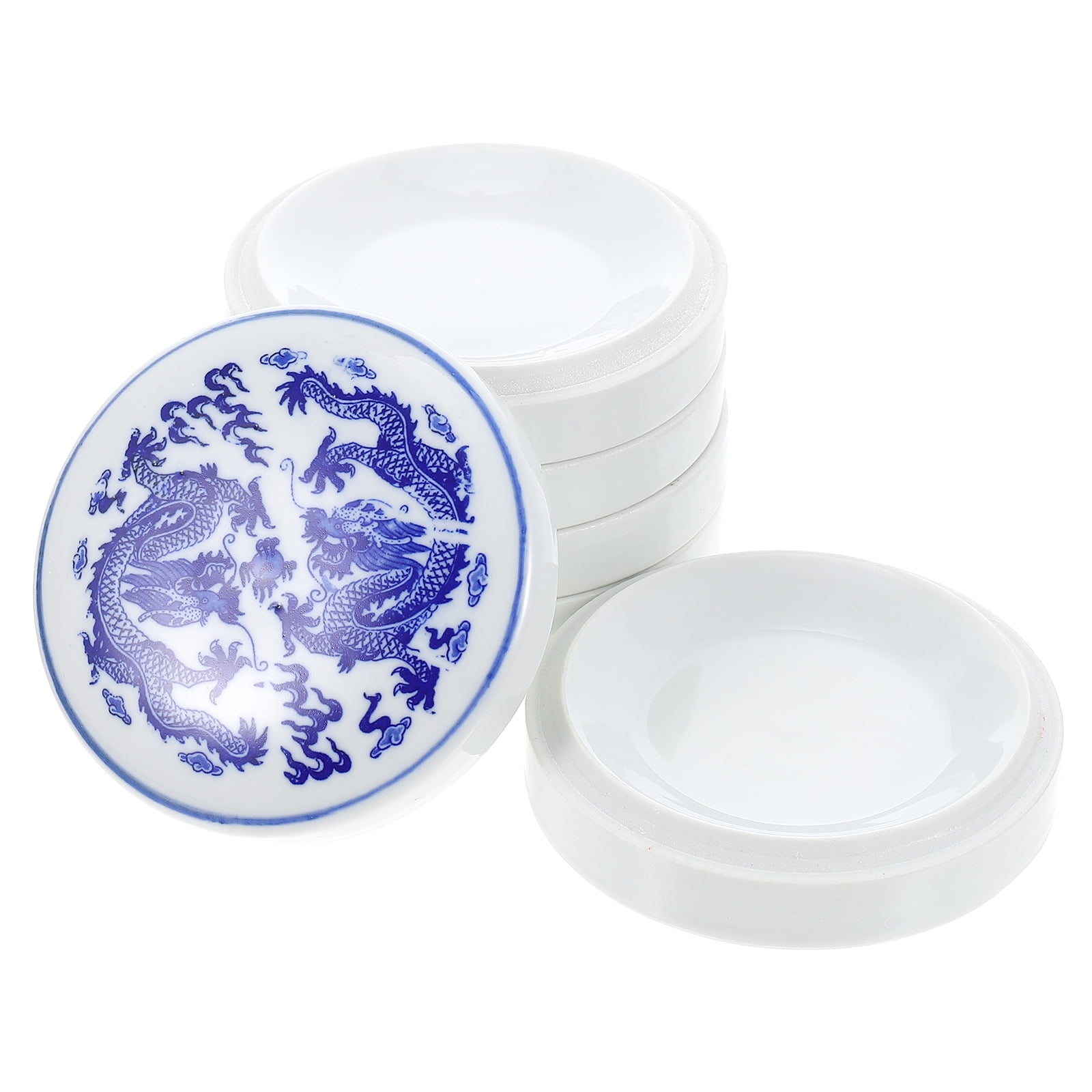 The Ceramic Palettes for Drawing Calligraphy Ink Box with Lid Drawing