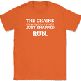 thumbnail image 1 of The Chains On My Mood Swing Just Broke Run T-Shirt Funny Sarcastic Tee - Orange, 3XL, 1 of 1