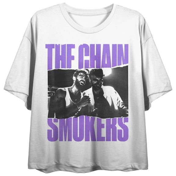 The Chainsmokers "Isn't It Strange" Women's White Crop Tee-Medium