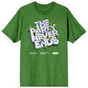 The Chainsmokers The Party Never Ends Adult Irish Green Heather Short Sleeve Tee-XL