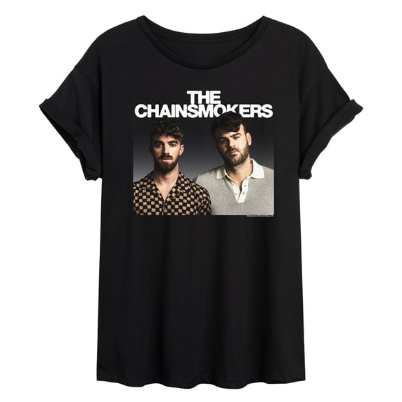 The Chainsmokers - White Logo Classic - Women's Oversized Graphic T-Shirt