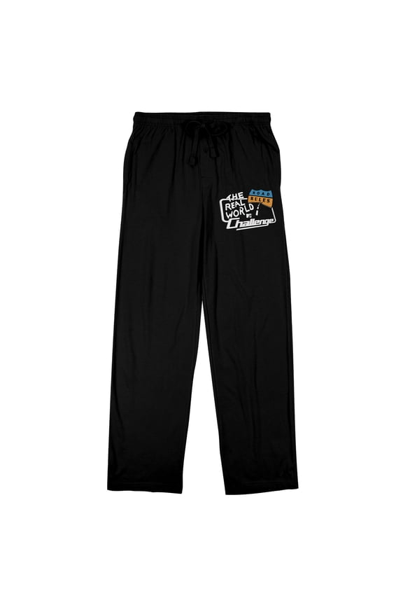 The Challenge Fist Pump Men's Black Sleep Pajama Pants-Large