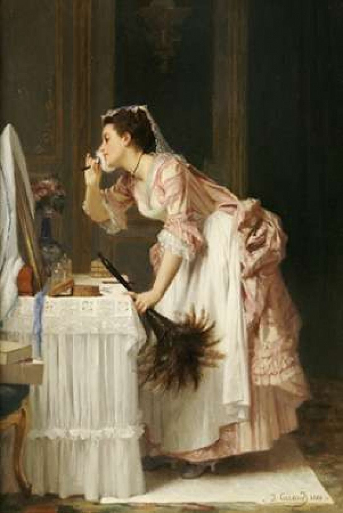 The Chamber Maid Canvas Art - Joseph Caraud (24 x 36)