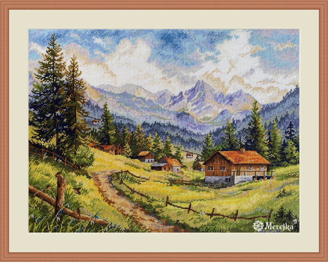 The Chamonix Valley K-244 Merejka Counted Cross-Stitch Kit