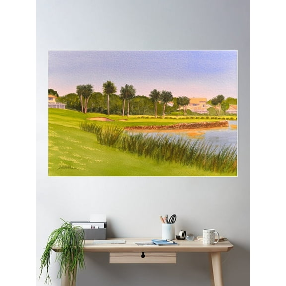 The Champion Golf Course Pga National The Bear Trap Poster Wall Art, Modern Wall Decor For Living Room Bedroom, 12x18 UNFRAMED
