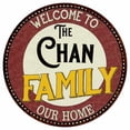 thumbnail image 1 of The Chan Family 14" Round Metal Sign Kitchen Game Room Decor 100140038460, 1 of 1