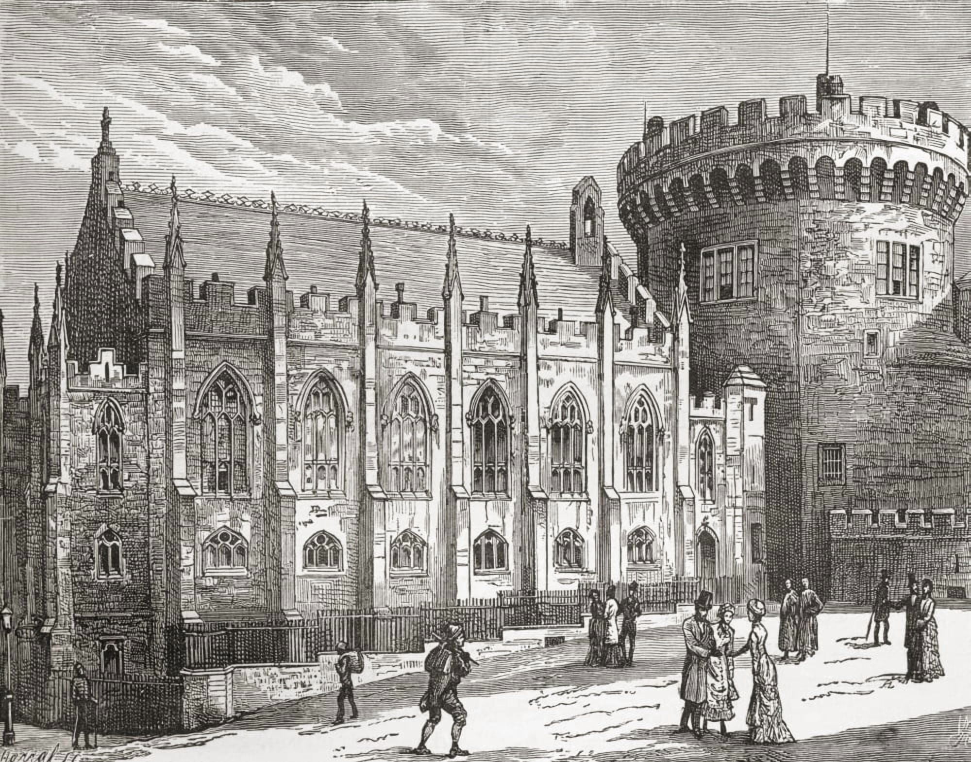 The Chapel Royal Dublin Castle Ireland In The Late 19Th Century From Our Own Country Published 1898 Canvas Art - Ken Welsh Design Pics (32 x 26)