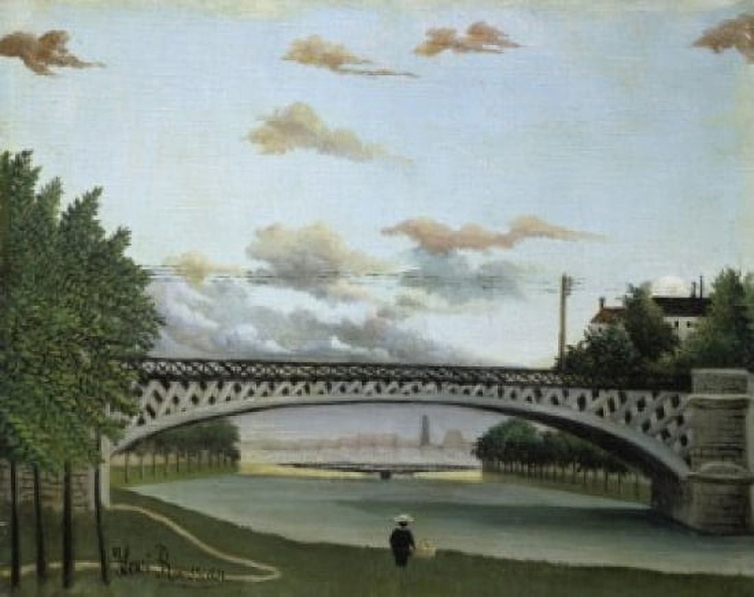 The Charenton Bridge (Charenton le Pont) Henri Rousseau (1844-1910French) Collection Suzuki Tokyo Canvas Art - Henri Rousseau (18 x 24)