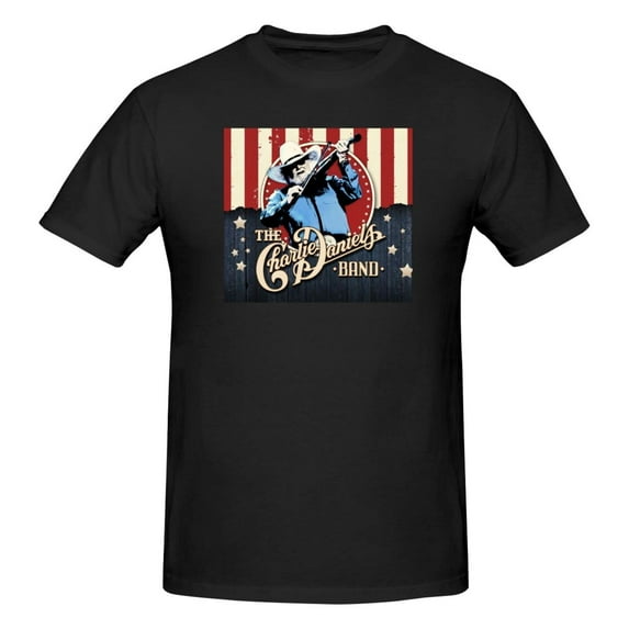 The Charlie Music and Daniels Men's Shirt Cotton Soft Casual Crewneck Tee Unisex Short Sleeve T-Shirt