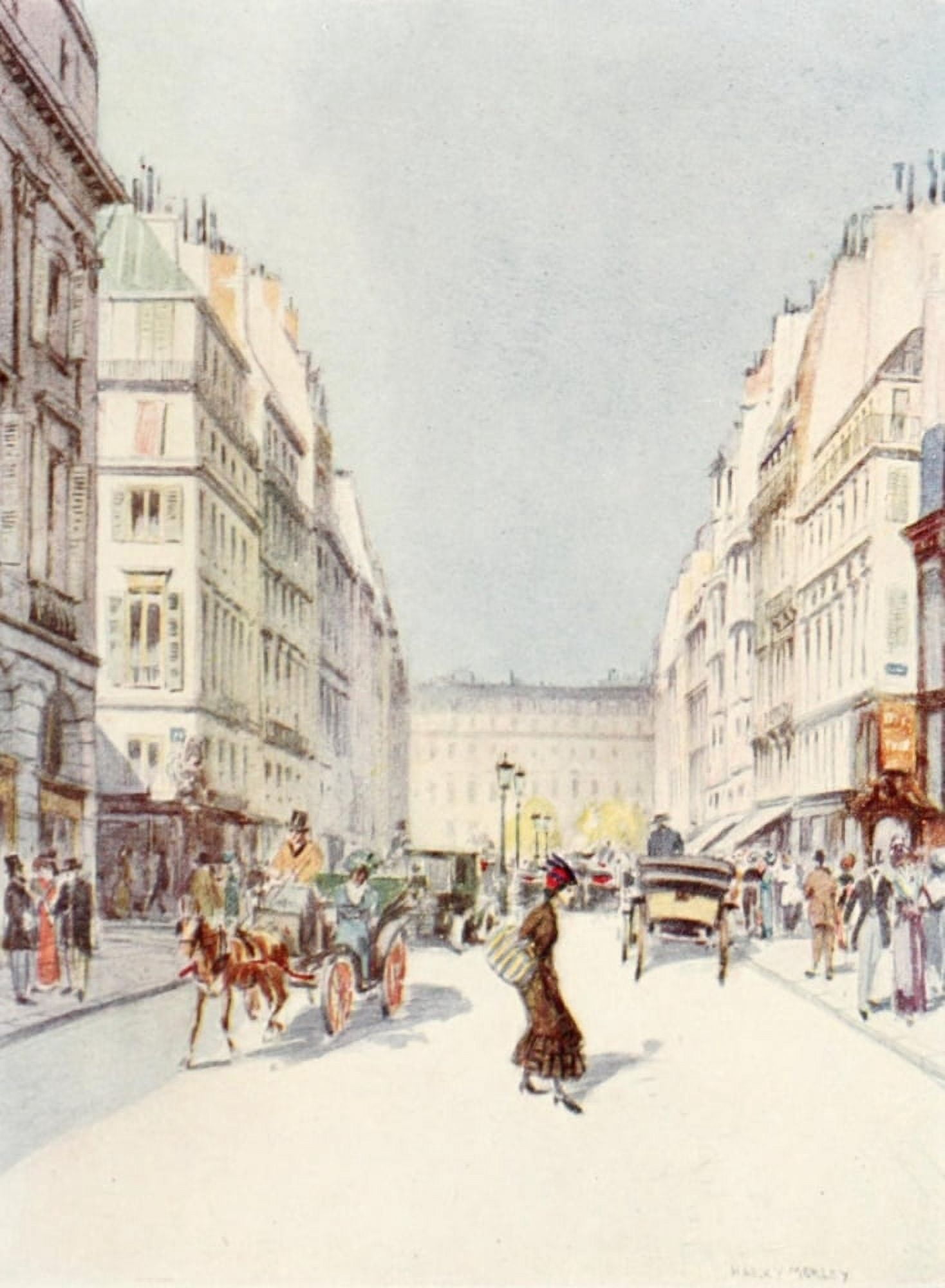 The Charm of Paris 1913 Rue de la Paix Canvas Art - Harry Morley (18 x 24)