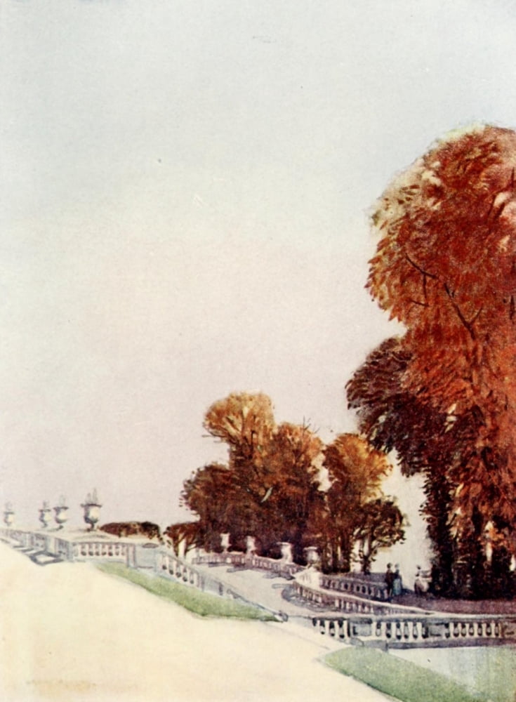 The Charm of Paris 1913 Terraces at Saint Cloud Canvas Art - Harry Morley (18 x 24)