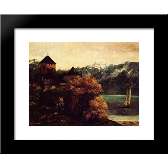 The Chateau de Chillon 20x24 Framed Art Print by Gustave Courbet