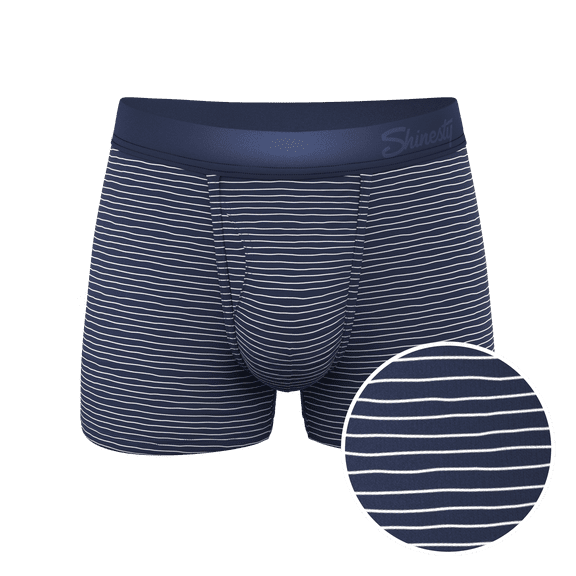 The Cheek Streak - Shinesty White Stripe Ball Hammock Pouch Trunks Underwear XL