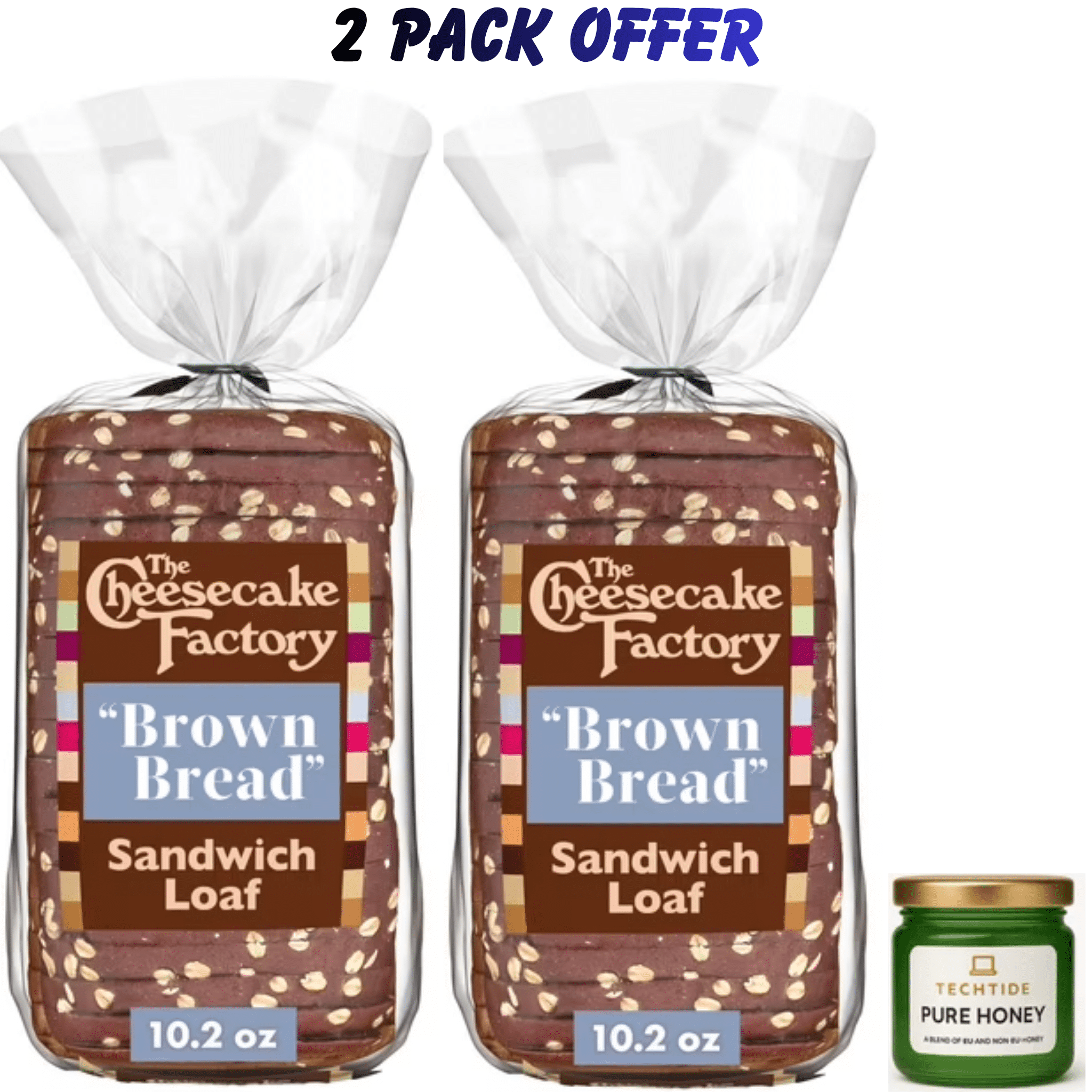 The Cheesecake Factory At Home Famous "Brown Bread" Sweet Wheat Sandwich Loaf, Kosher Rye Bread,  18.7 oz Bag