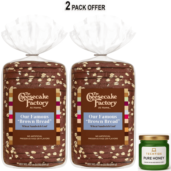 The Cheesecake Factory At Home Famous "Brown Bread" Sweet Wheat Sandwich Loaf, Kosher Rye Bread, 18.7 oz Bag