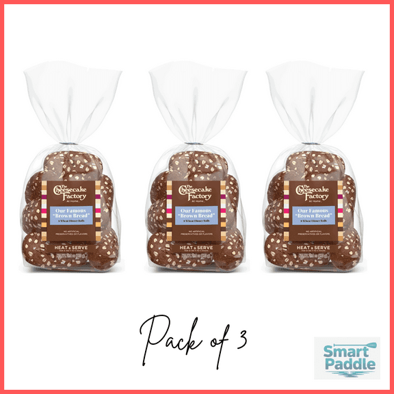 The Cheesecake Factory At Home Famous "Brown Bread" Wheat Dinner Rolls Pack of 3
