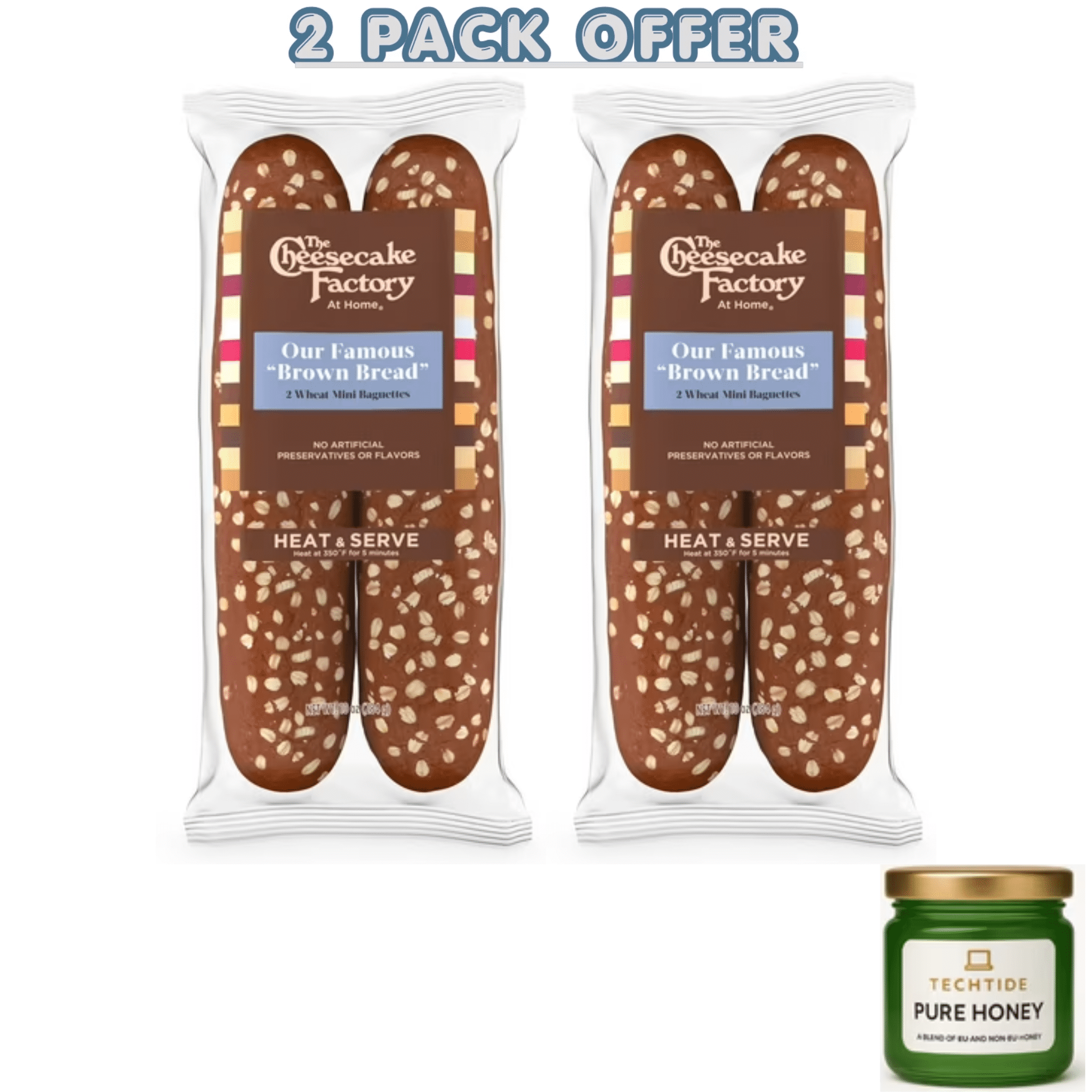 The Cheesecake Factory At Home Famous "Brown Bread" Wheat Mini Baguette, 10 oz