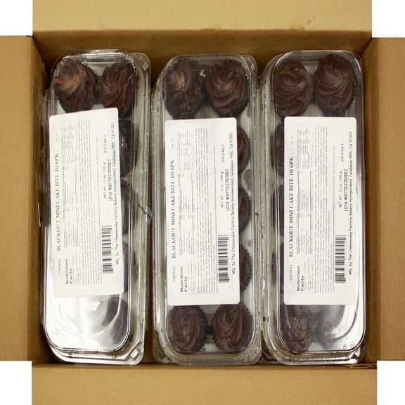 The Cheesecake Factory Blackout Mini Cupcakes 10 count (Pack of 6)