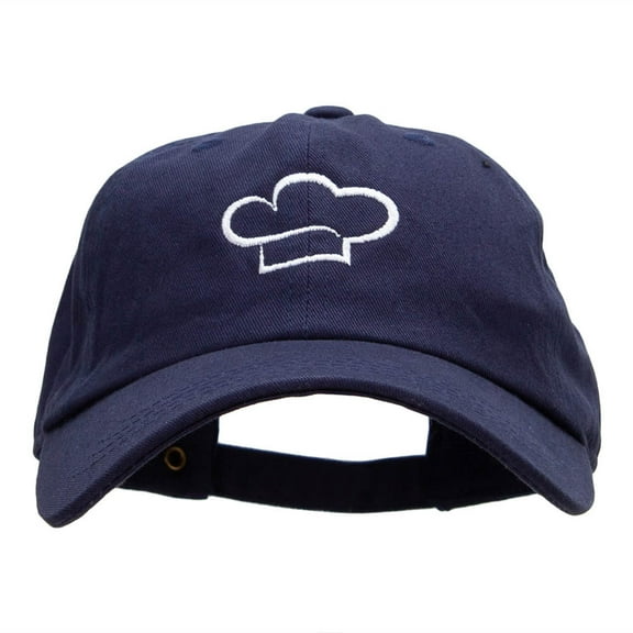 The Chef Hat Helmet Embroidered Washed Cap - Navy OSFM