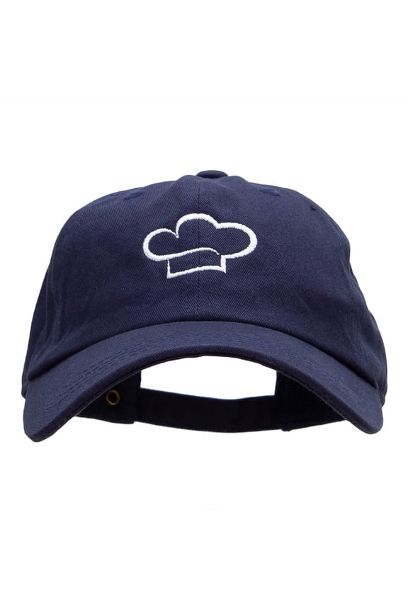 The Chef Hat Helmet Embroidered Washed Cap - Navy OSFM
