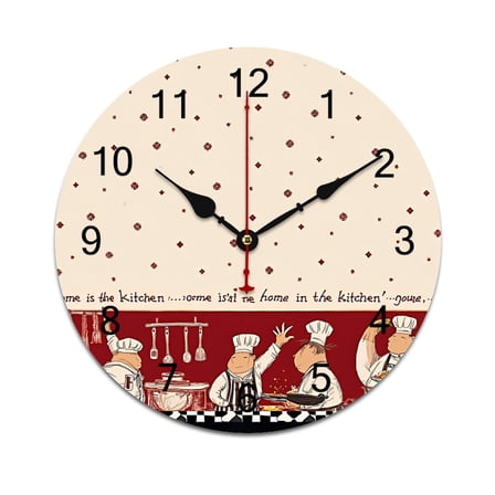 The Chef Is in The Kitchen Bedroom Wall Clock Large Modern Kitchen Dinning Round Living Room Watch Home Decor