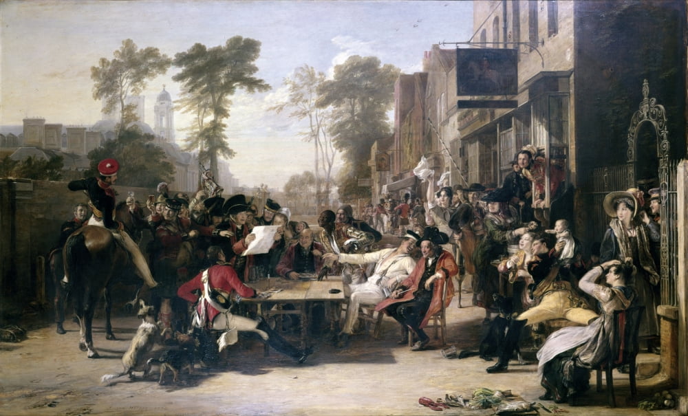 The Chelsea Pensioners Reading The Waterloo Dispatch Canvas Art - (24 x 18)
